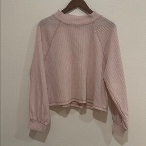 Ballet Pink Ribbed Sweater